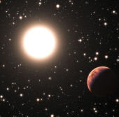 Арт-концепция экзопланеты, вращающейся вокруг звезды кластера Messier 67